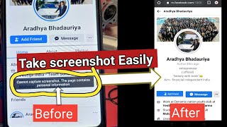 cannot capture screenshot. The page contains personal information ?