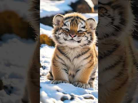 Do Tiger Cubs Enjoy Being Tickled? #tiger#shorts#nature#funny#cute