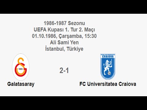 Galatasaray 2-1 FC Universitatea Craiova [HD] 01.10.1986 - 1986-1987 UEFA Cup 1st Round 2nd Leg