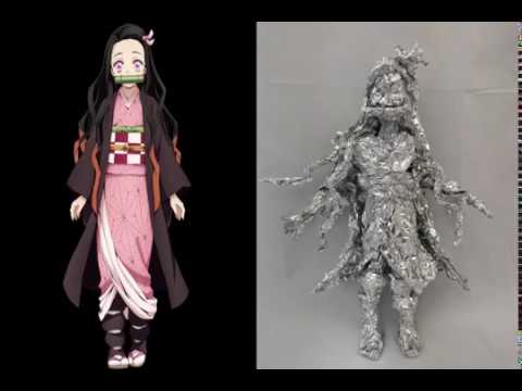 Nezuko Kamado - Aluminum Foil Sculpture