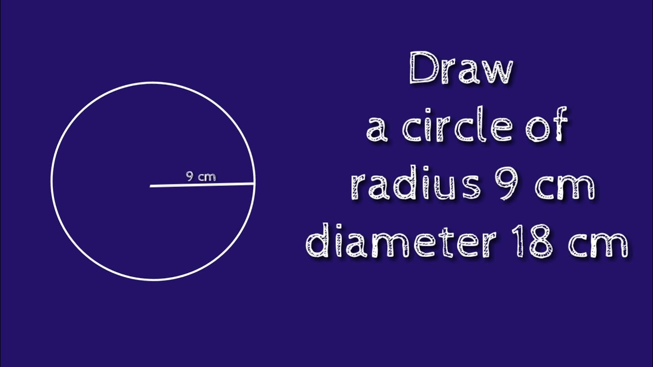 How to draw a circle of radius 9 cm using compass. shsirclasses.