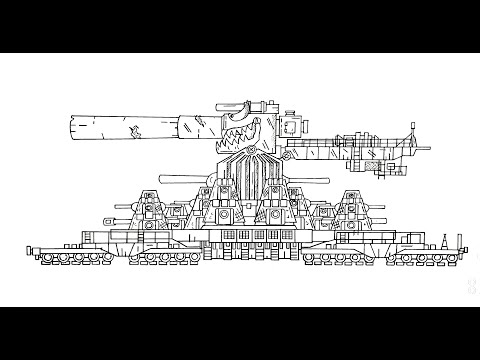 How To Draw Cartoon Tank Hybrid Monster Dora-44 | Gerand - Cartoons About Tanks
