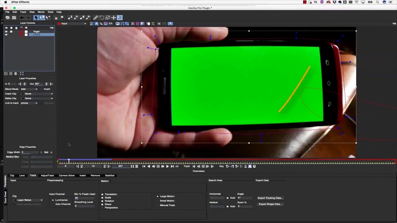 Consejos y trucos del tracking plano basado en la forma con Mocha Pro