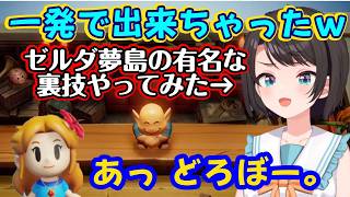 【大空スバル】が【ゼルダの伝説 夢を見る島】でかなり有名な裏技で弓矢を入手して舞い上がるも、その後ヒロインから人権の無い呼び方をされてしまい爆笑ｗ【ホロライブ/切り抜き】