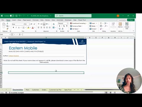 SAM Project 1a Excel Module 08 Working with Trendlines, Pivot Table | Fareya Suzana