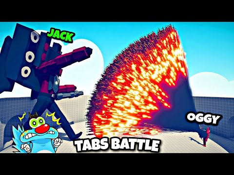 OGGY SPEAKERMAN TITAN BOSS VS JACK EVERY UNIT - Totally Accurate Battle Simulator TABS
