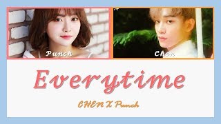 Chen (첸) & Punch (펀치) - Everytime Lyrics (Color-Coded Han/Rom/Eng)