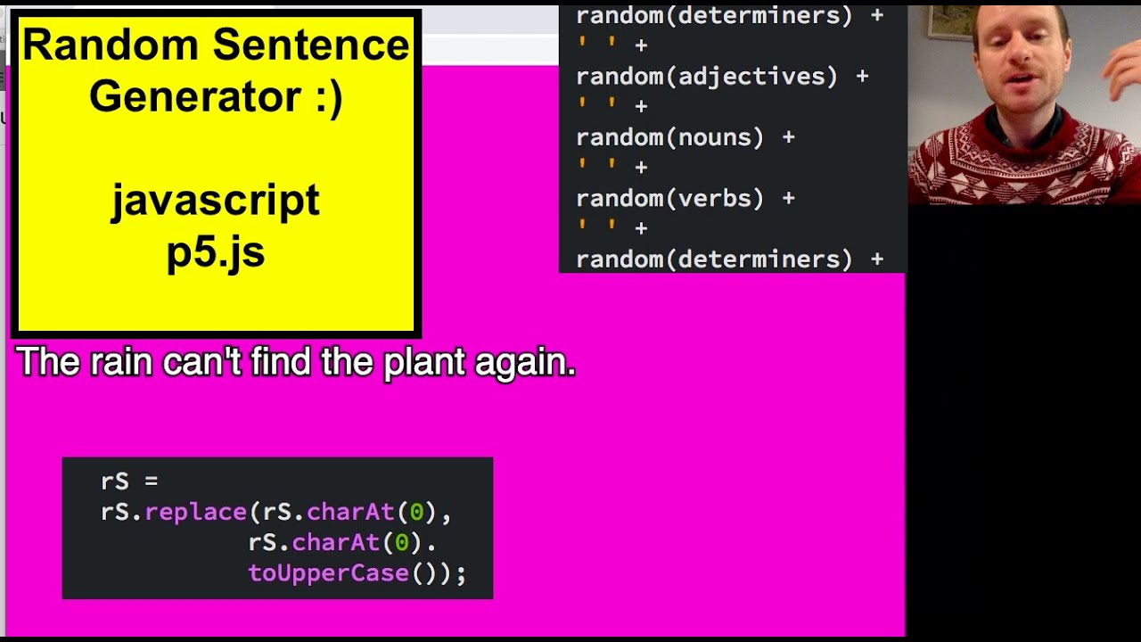 Random Sentence Generator in Javascript: tutorial