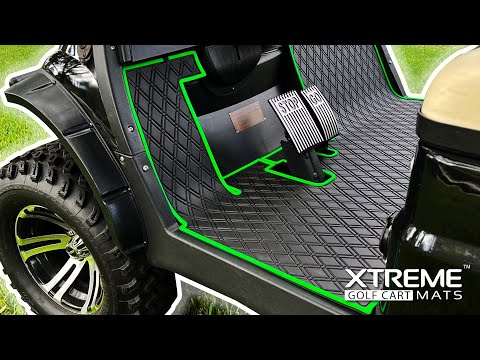 UPGRADE YOUR CART with Xtreme Mats Full Coverage Golf Cart Floor Mats - ICON, EZGO, Club Car, Yamaha