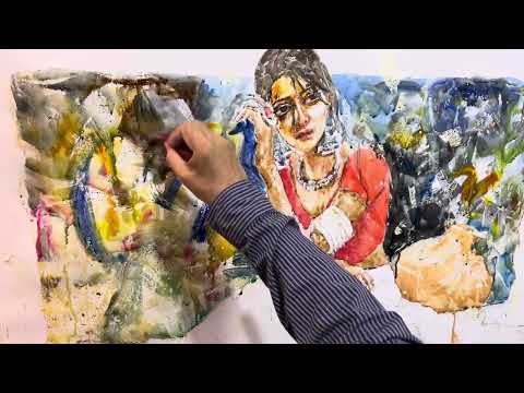 🖌️👨‍🎨Full Painting Making by Watercolor Master Moazzam Ali🎨🖼️