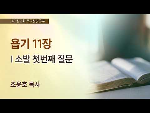 [목요성경공부] 욥기 11장 : 소발 첫번째 질문
