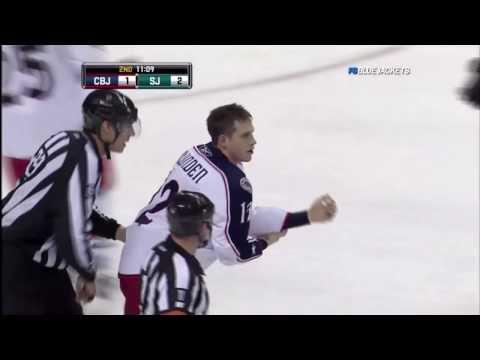 Michael Blunden vs Ryane Clowe Oct 8, 2009
