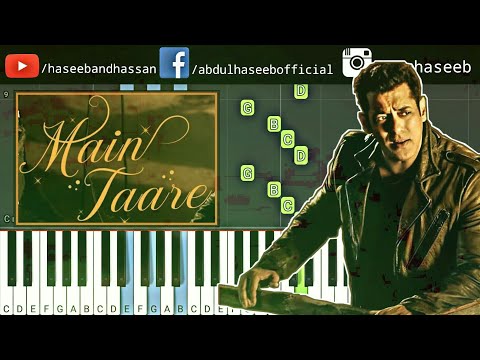 NOTEBOOK: Main Taare Piano Tutorial | Salman Khan | Pranutan Bahl | Zaheer Iqbal | Vishal M | Manoj Video