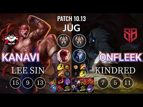 JDG Kanavi Lee Sin vs SB OnFleek Kindred Jungle - KR Patch 10.13