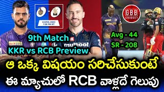 KKR vs RCB Playing 11 And Preview Telugu | IPL 2023 9th Match RCB vs KKR Prediction | GBB Cricket