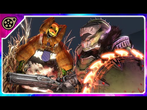 Pumpkin Rabbit vs Doom Slayer