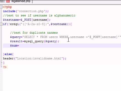 PHP Tutorial 30 Check for Duplicate Names in Game