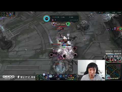 Doublelift got one shot by Syndra support