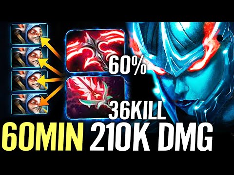🔥 60MIN 210.000 DMG 7.32 PA is 100% BROKEN — Stygian Desolator + Bloodthorn RIP Meepo Dota 2 Pro