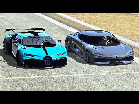 Bugatti Chiron Pur Sport vs Koenigsegg Gemera at Highlands