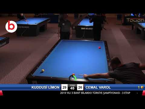 KUDDUSİ LİMON & CEMAL VAROL Bilardo Maçı - 2020 TK 1.ETAP ANTALYA-2.ÖN ELEME