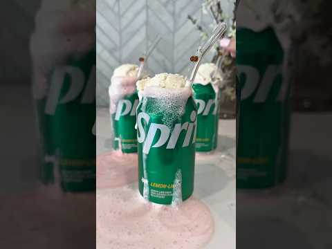 Shirley Temple Ice Cream Float 🍒🍨 #icecream #recipe #asmr #drink #viral #summerdrink #shorts #fyp