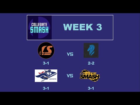 Collegiate Smash Circuit Week 3! U Texas v Alabama Huntsville & SNHU v Missouri Columbia