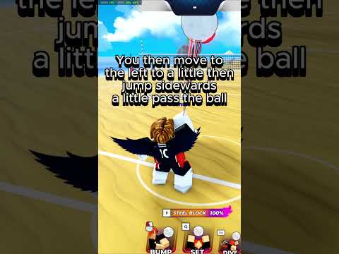 How to serve with Sanu in Volleyball Legends #roblox #shorts #gaming #volleyballlegends