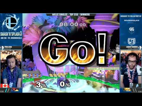 Smash n Splash 3 - Liquid` Crunch (Fox) vs. Trulliam (Falco) - SSBM - Top 256 Winners