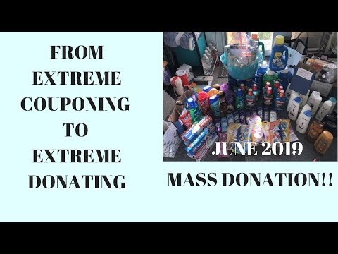 JUNE MONTHLY DONATION OVER $900 WORTH OF PRODUCTS! FROM EXTREME COUPONING TO EXTREME DONATION JUNE Video