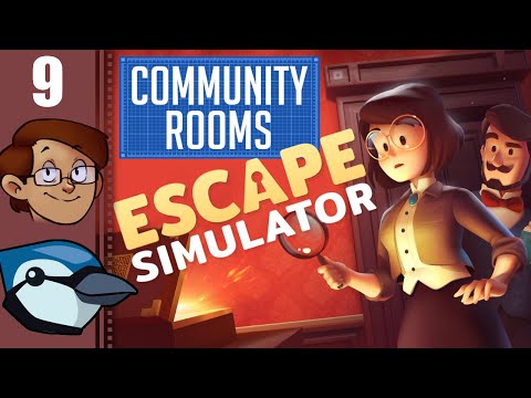 Let's Play Escape Simulator Co-op Part 9 - Community Rooms: The Great Cleanup, Pirate's Legend, SAW