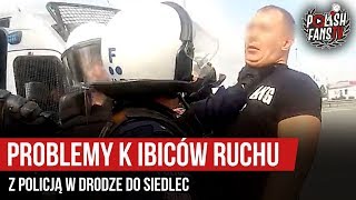 Problemy kibiców Ruchu z policją w drodze do Siedlec (19.05.2019 r.)