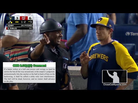 Ejection 065 - Craig Counsell Tossed After Pair of Pitches Concerning Batter's Interference Rule