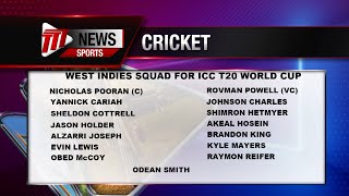 WI T20 World Cup Squad Named