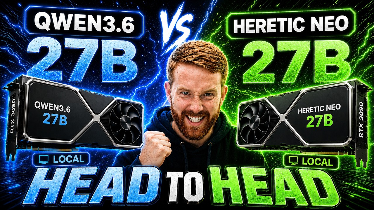 Qwen3.6 27B vs Heretic NEO Code 27B on RTX 3090s | Head-to-Head