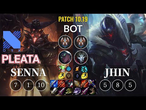 DRX Pleata Senna vs Jhin Bot - KR Patch 10.19