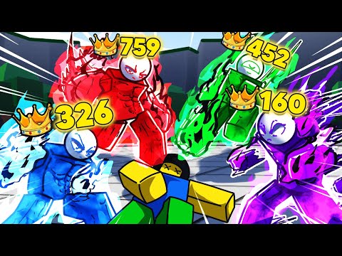 DESTROYING Killstreak Hunters as KJ, JK, KuyJuy, and V In Roblox The Strongest Battlegrounds