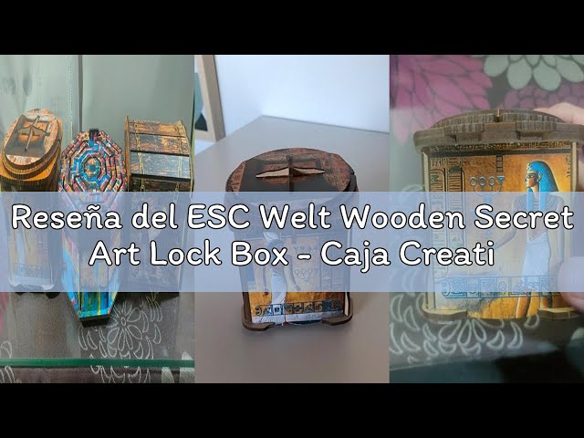 Vídeo relacionado con ESC WELT Wooden Secret Lock Box - Caja de Regalo Creativa para Dinero, vales, Tarjetas de Regalo - Juego de Cajas de Madera 3D - Juego de Rompecabezas de Regalo - Caja de Regalo para Adolescentes y