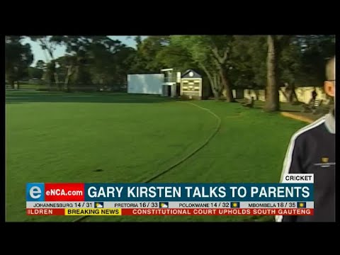 Cricket Gary Kirsten talks to parents