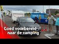 Caravan te zwaar beladen of kabeltje los? De ANWB checkt 't bij grensovergang Hazeldonk