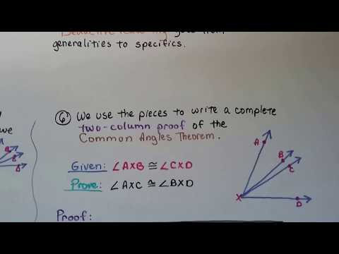 Geometry 2.6b, Design plans for two-column proofs