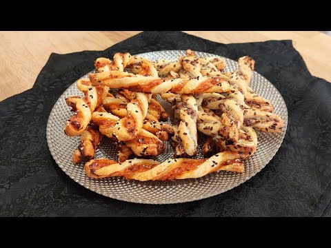Torsades feuilletées pour l'apéritif - recette facile et idéale pour les fêtes 🎄🎉 - n°518
