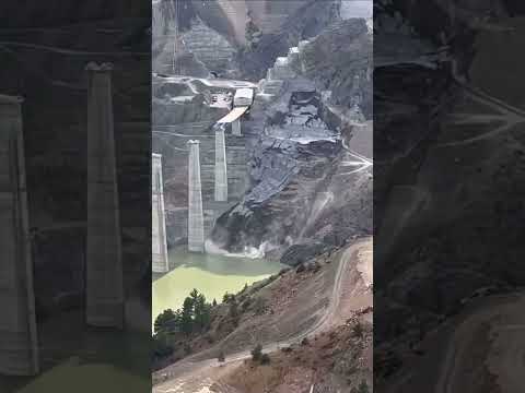 The water dam buried by a landslide