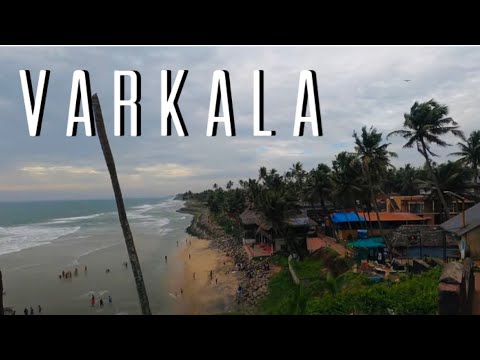 The black sand beach Varkala cliff kerala