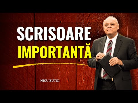 Nicu Butoi - Cea mai importantă epistolă - predici creștine