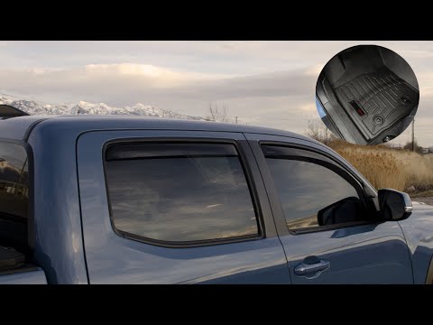 Tacoma WeatherTech Window Deflectors & FloorLiners Install & Review on 3rd Gen