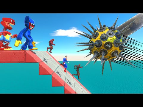 Superhero Or Creepy Monster - Who Can Dodge The Giant Spike Ball - Animal Revolt Battle Simulator