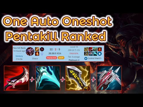 Duskblade Full Crit Shaco Stomp + Pentakill - S12 [League of Legends] Full Gameplay - Infernal Shaco