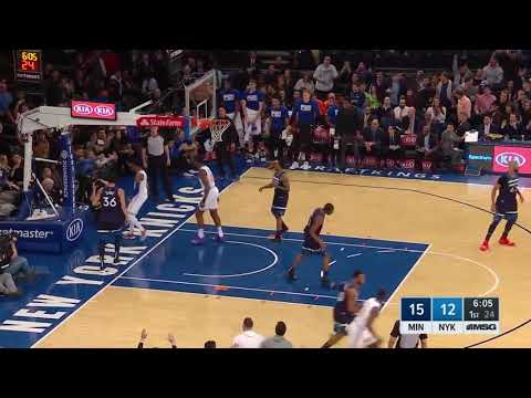 Dennis Smith Jr amazing dunk vs Wolves
