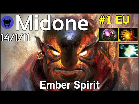 Midone [Secret] plays Ember Spirit!!! Dota 2 7.21